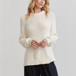Jenni Kayne White Fisherman’s Sweater
